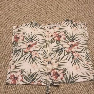 floral t-shirt crop top from prince & fox